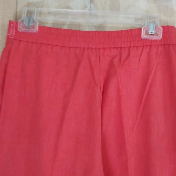 Vintage 1970s Disco Retro Salmon Pink Polyester Bell Bottom Pants - Picture 7 of 9
